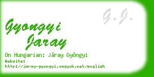 gyongyi jaray business card
